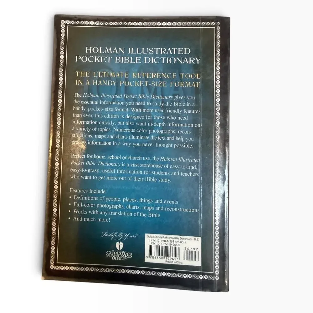Holman Illustrated Pocket Bible Dictionary Reference Edition Paperback HCSB